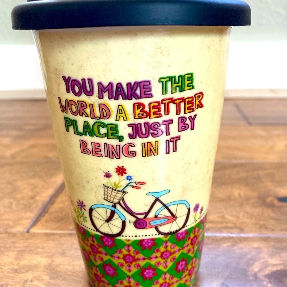 NATURAL LIFE Tall Ceramic Travel coffee mug